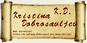 Kristina Dobrosavljev vizit kartica